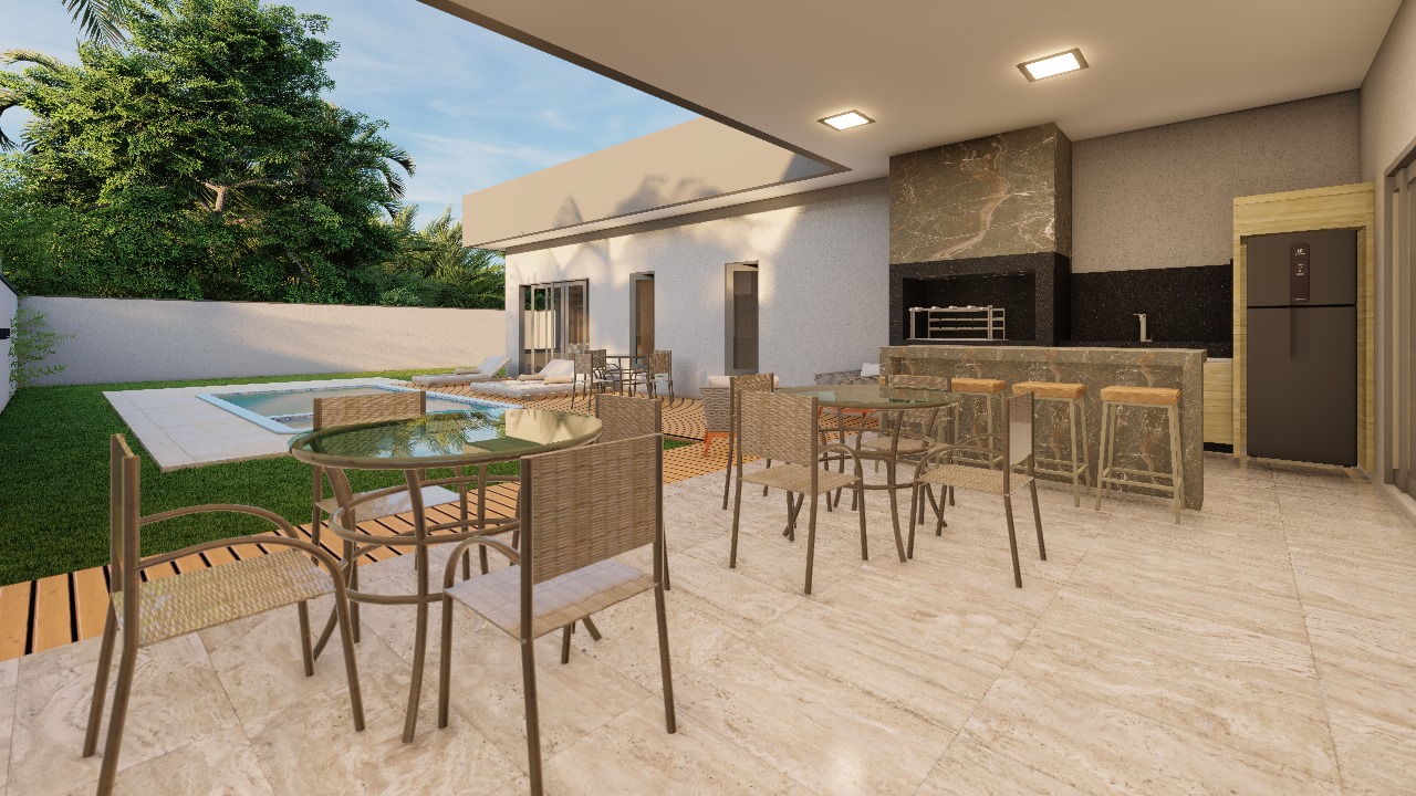 Imagem de Casa nova de alto padrão, em único nível plano, em fase final de acabamento, em bairro nobre