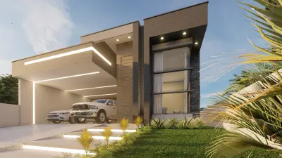Imagem de Casa nova de alto padrão, em único nível plano, em fase final de acabamento, em bairro nobre