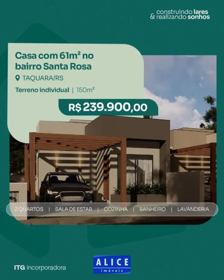 Casa em Taquara bairro Santa Rosa - Santa Rosa, Taquara [10267]
