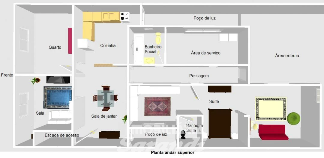 Imagem de 815V-Um sobrado de alvenaria com área de 304,42m², localizad