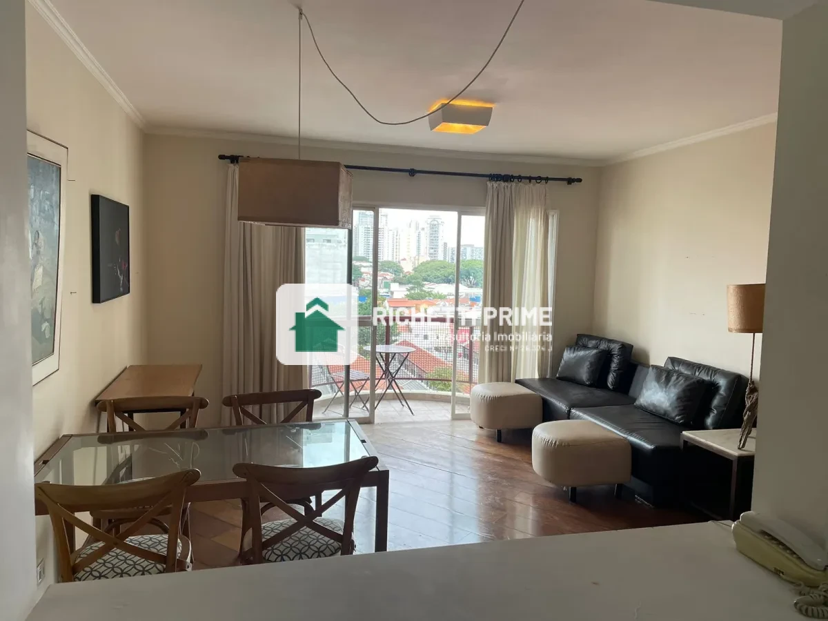 Imagem de Excelente apartamento com 105m², 02 dormitórios, sala, cozinha americana, banheiro, área de serviço, com 1 vaga na garagem