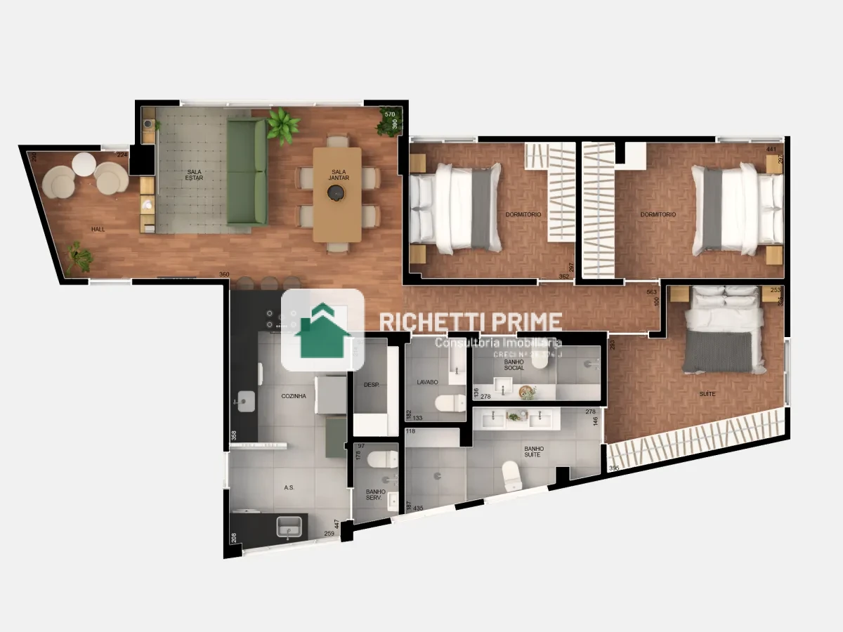 Imagem de Imóvel para venda tem 129 metros quadrados com 3 quartos em Higienópolis - São Paulo - SP
