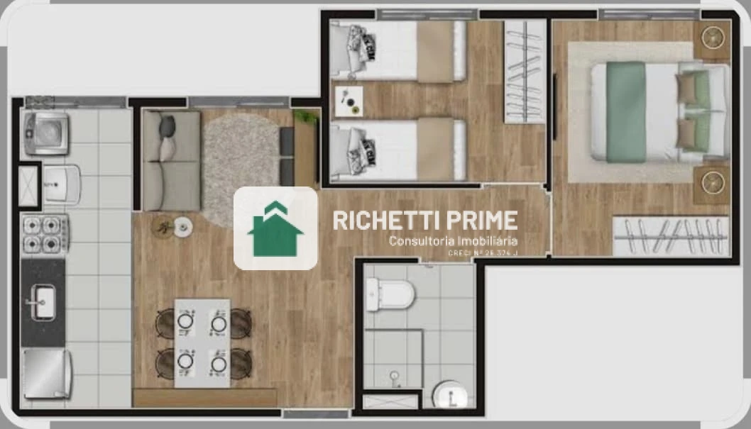 Imagem de Imóvel para aluguel com 42 metros quadrados com 2 quartos em Água Branca - São Paulo - SP
