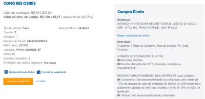 Imagem de IMÓVEIS LEILÕES CAIXA, ATENTE-SE AO ANUNCIO, A PRIMEIRA PROPOSTA LEVA!