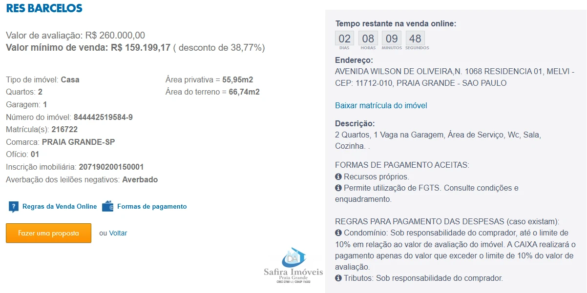 Imagem de IMÓVEIS LEILÕES CAIXA, ATENTE-SE AO ANUNCIO, A PRIMEIRA PROPOSTA LEVA!