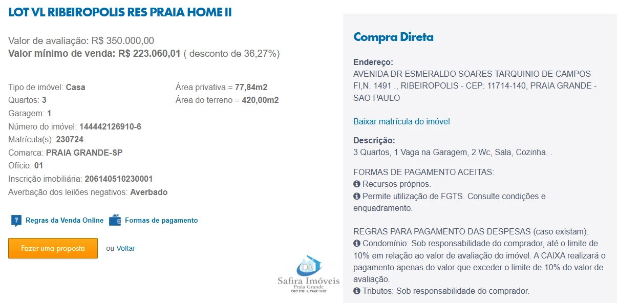 Imagem de IMÓVEIS LEILÕES CAIXA, ATENTE-SE AO ANUNCIO, A PRIMEIRA PROPOSTA LEVA!