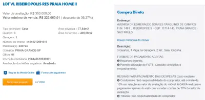 Imagem de IMÓVEIS LEILÕES CAIXA, ATENTE-SE AO ANUNCIO, A PRIMEIRA PROPOSTA LEVA!