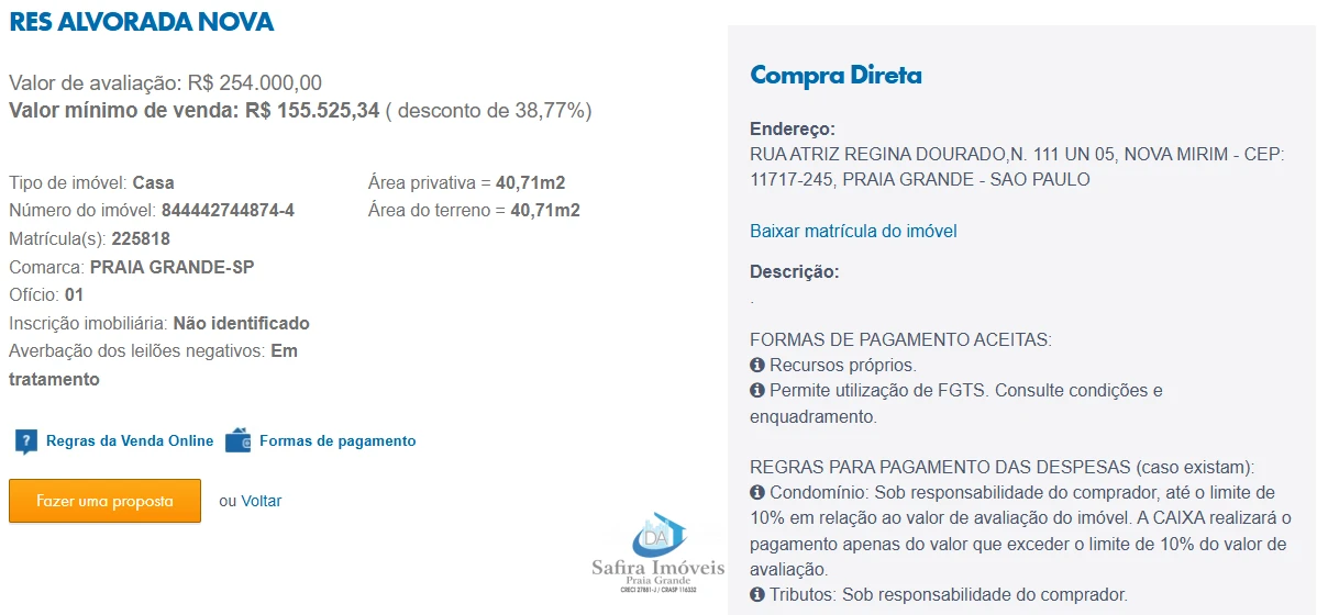 Imagem de IMÓVEIS LEILÕES CAIXA, ATENTE-SE AO ANUNCIO, A PRIMEIRA PROPOSTA LEVA!