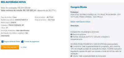 Imagem de IMÓVEIS LEILÕES CAIXA, ATENTE-SE AO ANUNCIO, A PRIMEIRA PROPOSTA LEVA!