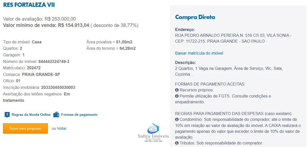 Imagem de IMÓVEIS LEILÕES CAIXA, ATENTE-SE AO ANUNCIO, A PRIMEIRA PROPOSTA LEVA!