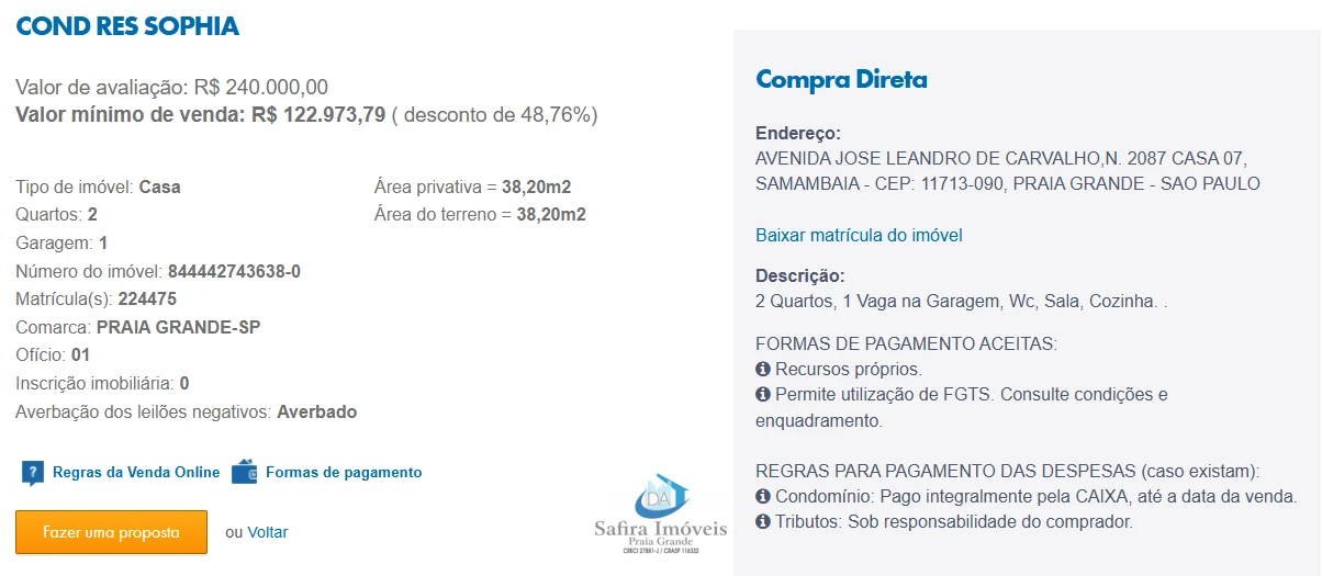 Imagem de IMÓVEIS LEILÕES CAIXA, ATENTE-SE AO ANUNCIO, A PRMEIRA PROPOSTA LEVA!