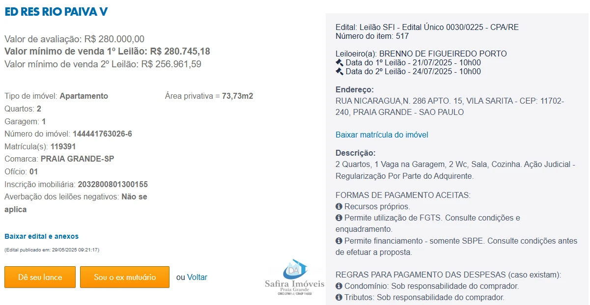 Imagem de IMÓVEIS LEILÕES CAIXA, ATENTE-SE AO ANUNCIO, 1° LEILÃO 21/07/25 AS 10 HORAS