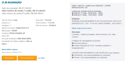 Imagem de IMÓVEIS LEILÕES CAIXA, ATENTE-SE AO ANUNCIO, 1° LEILÃO EM 08/07/25 AS 10 HORAS