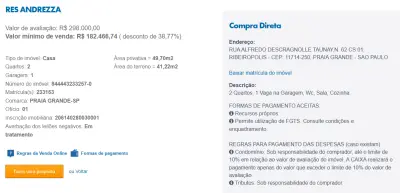 Imagem de IMÓVEIS LEILÕES CAIXA, ATENTE-SE AO ANUNCIO, A PRIMEIRA PROPOSTA LEVA!
