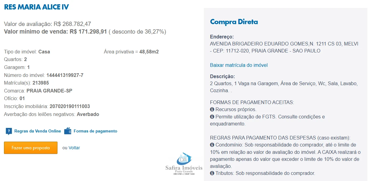 Imagem de IMÓVEIS LEILÕES CAIXA, ATENTE-SE AO ANUNCIO, A PRIMEIRA PROPOSTA LEVA!
