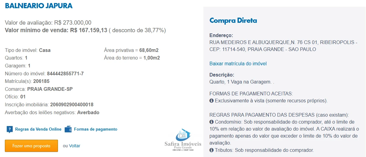 Imagem de IMÓVEIS LEILÕES CAIXA, ATENTE-SE AO ANUNCIO, A PRIMEIRA PROPOSTA LEVA!
