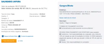 Imagem de IMÓVEIS LEILÕES CAIXA, ATENTE-SE AO ANUNCIO, A PRIMEIRA PROPOSTA LEVA!