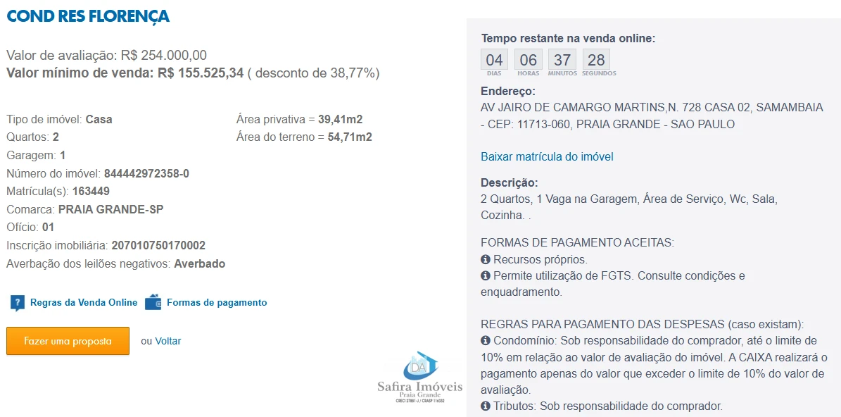 Imagem de IMÓVEIS LEILÕES CAIXA, ATENTE-SE AO ANUNCIO, IMÓVEL EM VENDA ONLINE