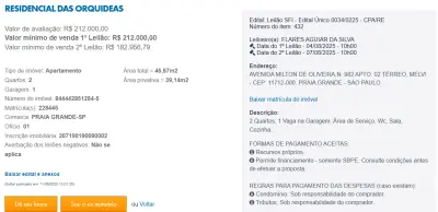 Imagem de IMÓVEIS LEILÕES CAIXA, ATENTE-SE AO ANUNCIO, 1° LEILÃO EM 04/08/25 AS 10 HORAS