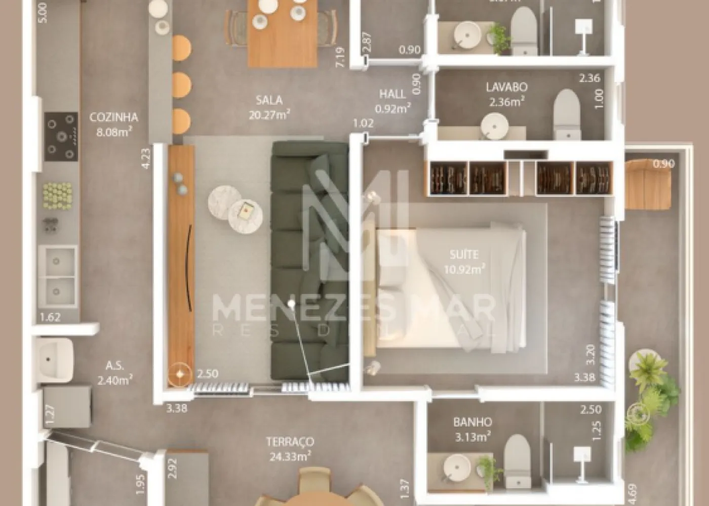 Imagem interna de Residencial Menezes Mar - Detalhes que fazem a diferença!