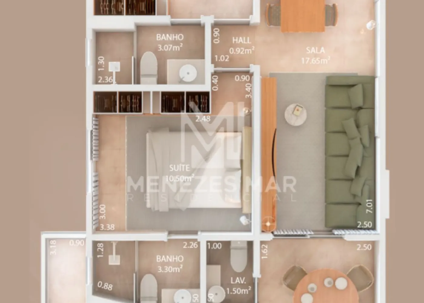 Imagem interna de Residencial Menezes Mar - Detalhes que fazem a diferença!