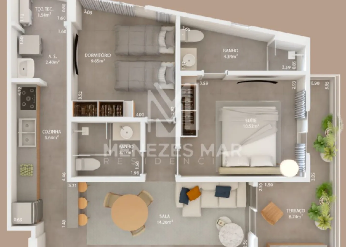Imagem interna de Residencial Menezes Mar - Detalhes que fazem a diferença!