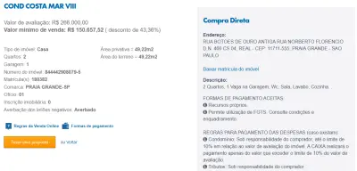 Imagem de IMÓVEIS LEILÕES CAIXA, ATENTE-SE AO ANUNCIO, A PRIMEIRA PROPOSTA LEVA!