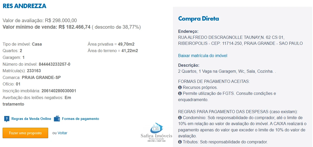 Imagem de IMÓVEIS LEILÕES CAIXA, ATENTE-SE AO ANUNCIO, A PRIMEIRA PROPOSTA LEVA!