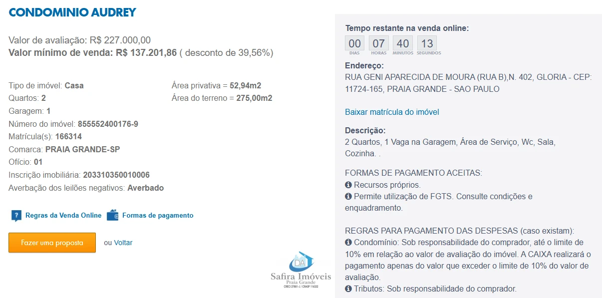 Imagem de IMÓVEIS LEILÕES CAIXA, ATENTE-SE AO ANUNCIO, IMÓVEL EM VENDA ONLINE