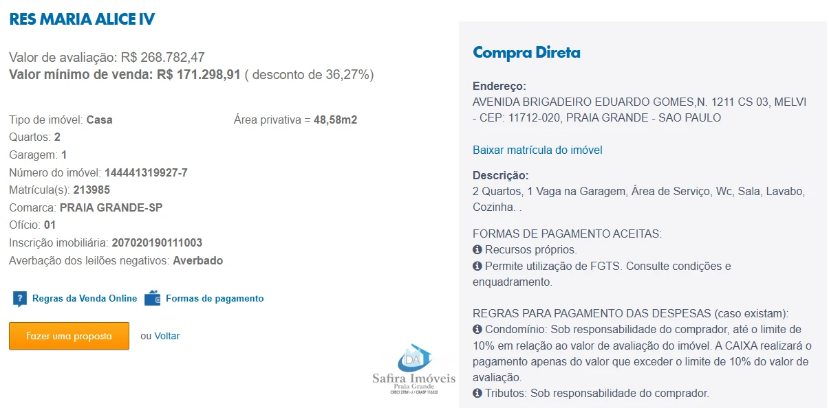 Imagem de IMÓVEIS LEILÕES CAIXA, ATENTE-SE AO ANUNCIO, A PRIMEIRA PROPOSTA LEVA!