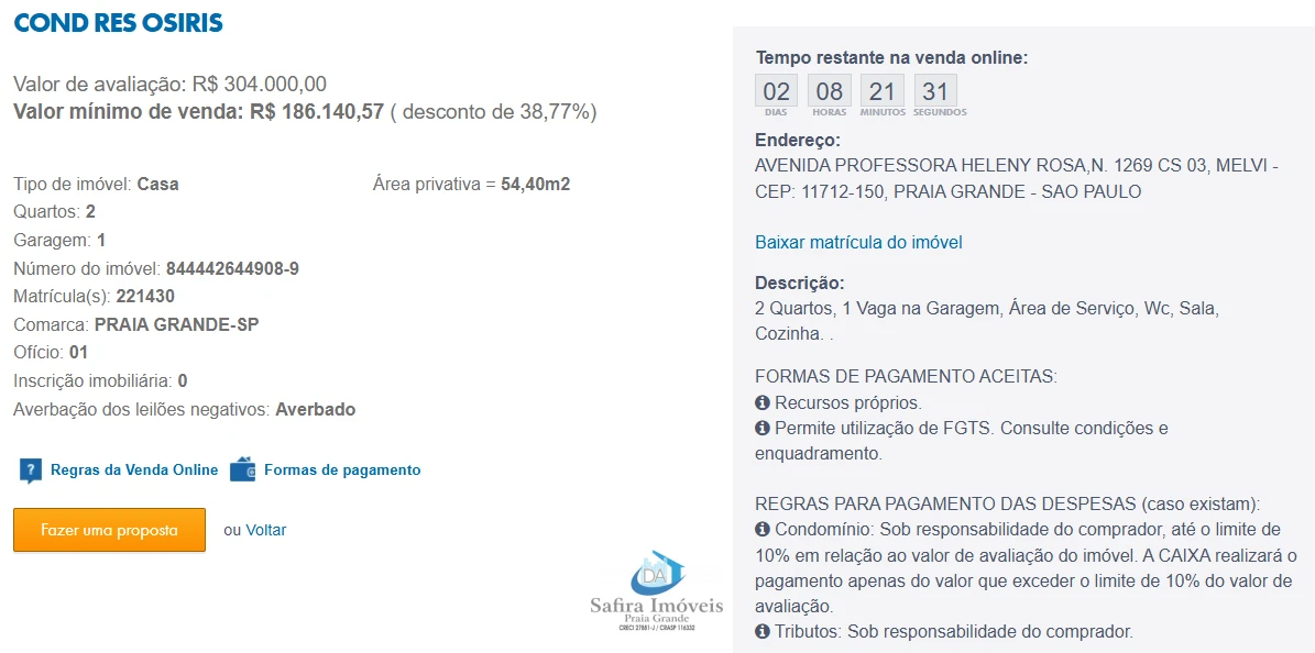 Imagem de IMÓVEIS LEILÕES CAIXA, ATENTE-SE AO ANUNCIO, IMÓVEL EM VENDA ONLINE