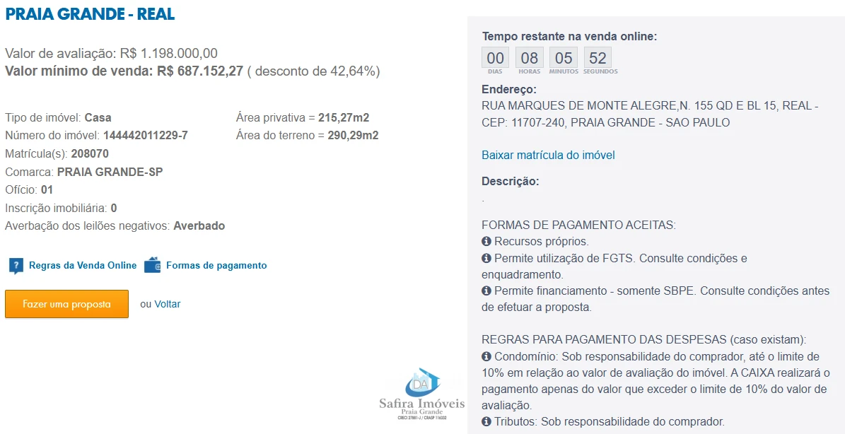 Imagem de IMÓVEIS LEILÕES CAIXA, ATENTE-SE AO ANUNCIO, IMÓVEL EM VENDA ONLINE