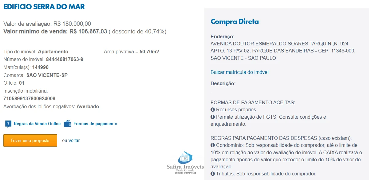Imagem de IMÓVEIS LEILÕES CAIXA, ATENTE-SE AO ANUNCIO, A PRIMEIRA PROPOSTA LEVA