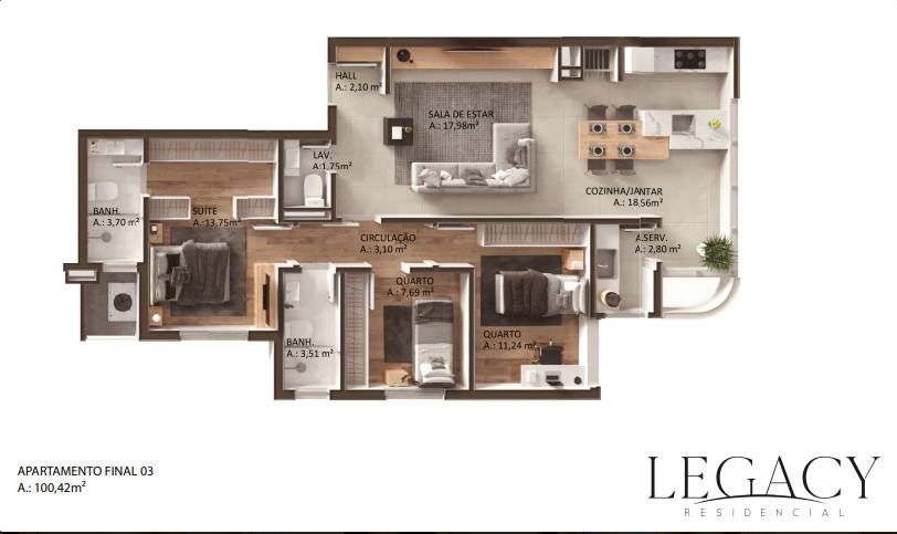 Imagem de Apartamento nº 603 "na planta"