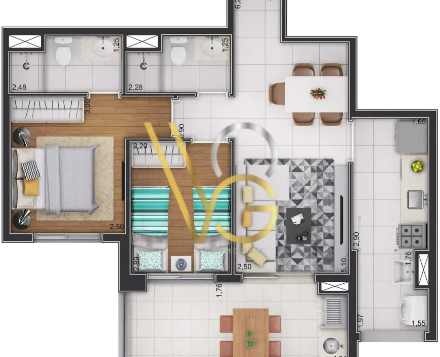 Imagem de Apartamento para venda possui 62m² com 2 quartos em Vila Matilde - São Paulo - SP