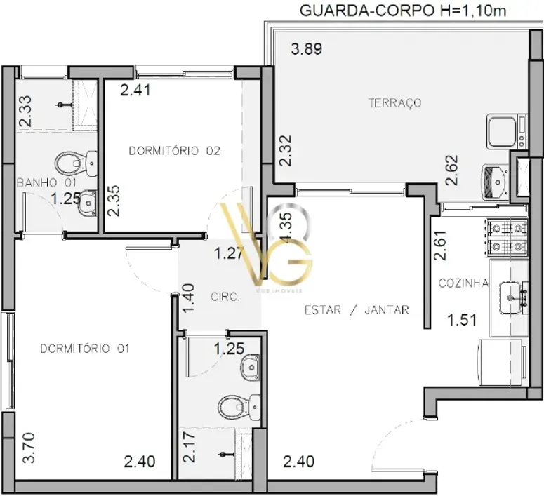 Imagem de Apartamento para venda possui 52m² com 2 quartos em Belenzinho - São Paulo - SP