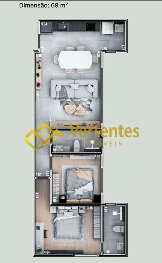 Imagem de Seu Novo Endereço em Cidade Verde – 2 Quartos, Design Moderno e Rooftop Incrível!
