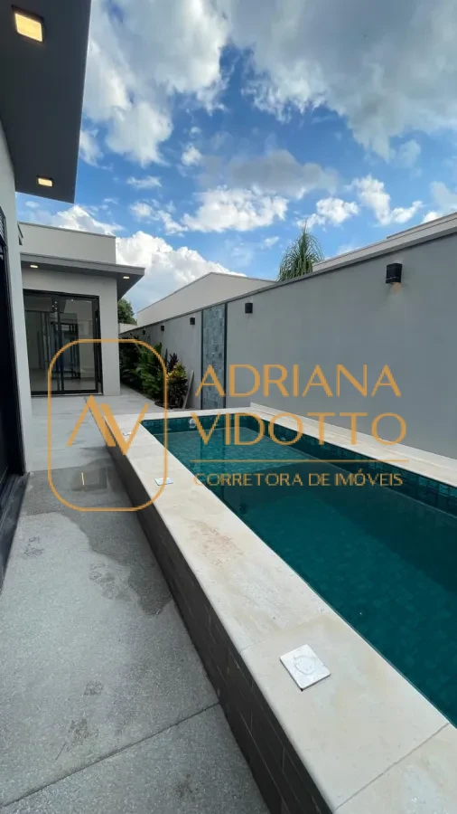 Imagem de Casa nova a venda no Portal dos Tipuanas com 3 suítes, escritório, área gourmet e piscina