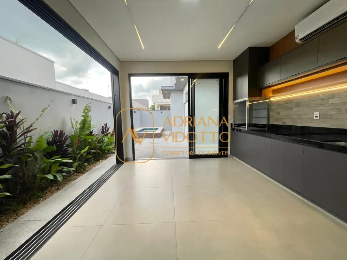 Imagem de Casa nova a venda no Portal dos Tipuanas com 3 suítes, escritório, área gourmet e piscina